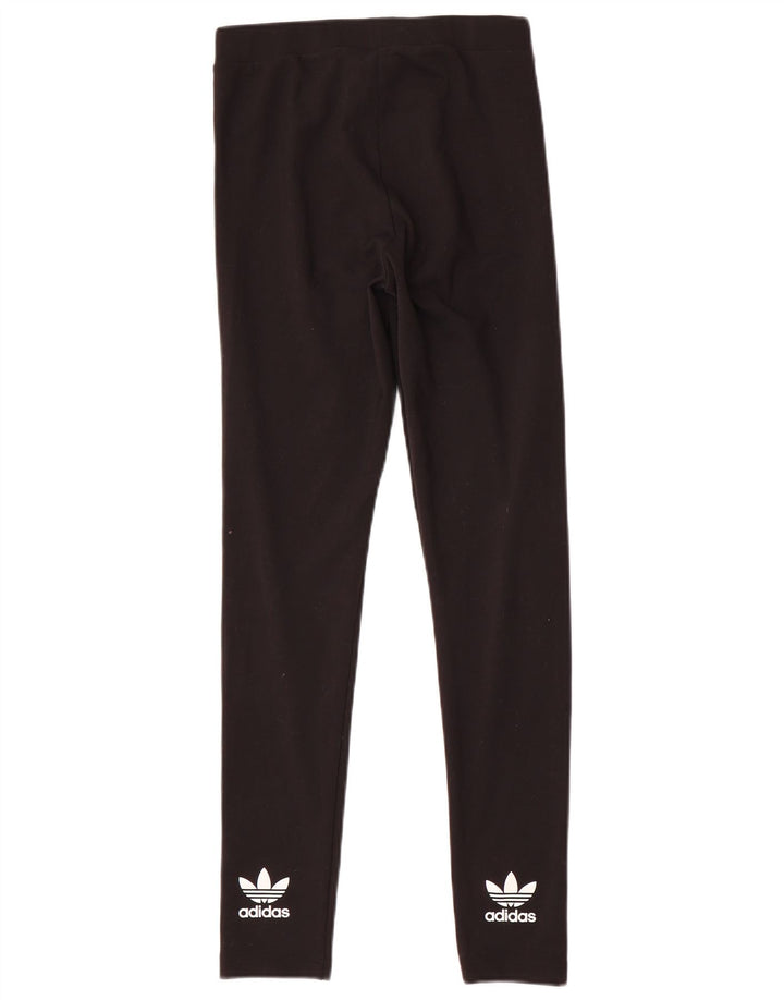 Leggings grafici da donna Adidas UK 10 piccoli poliestere nero
