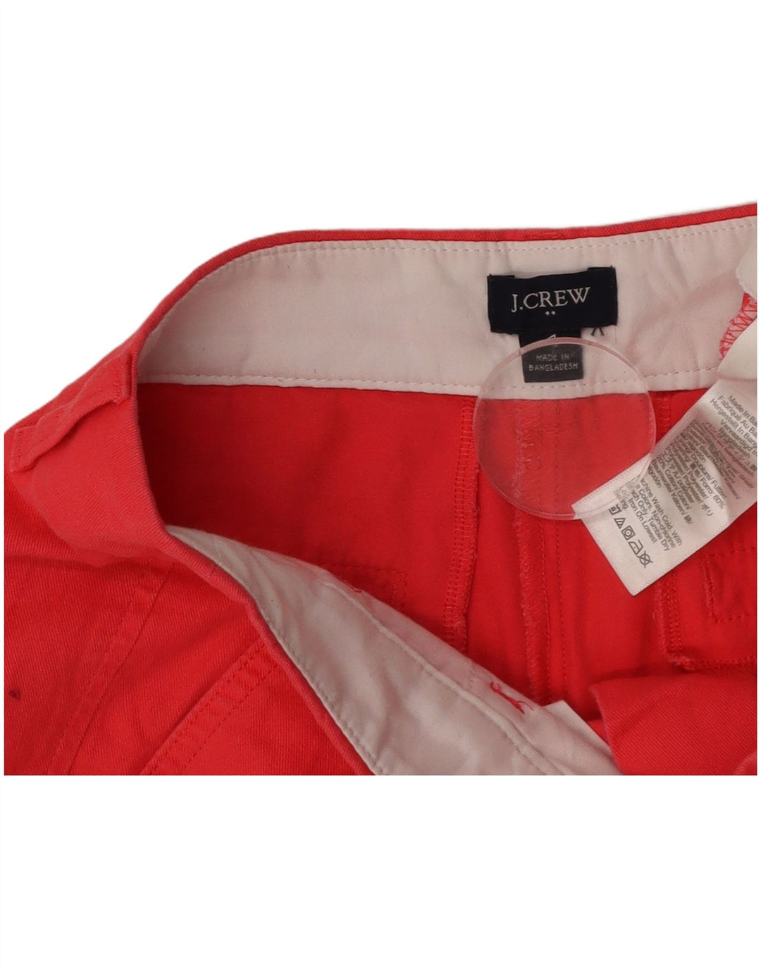 Pantaloncini chino da donna J. CREW US 4 Small W30 cotone rosso