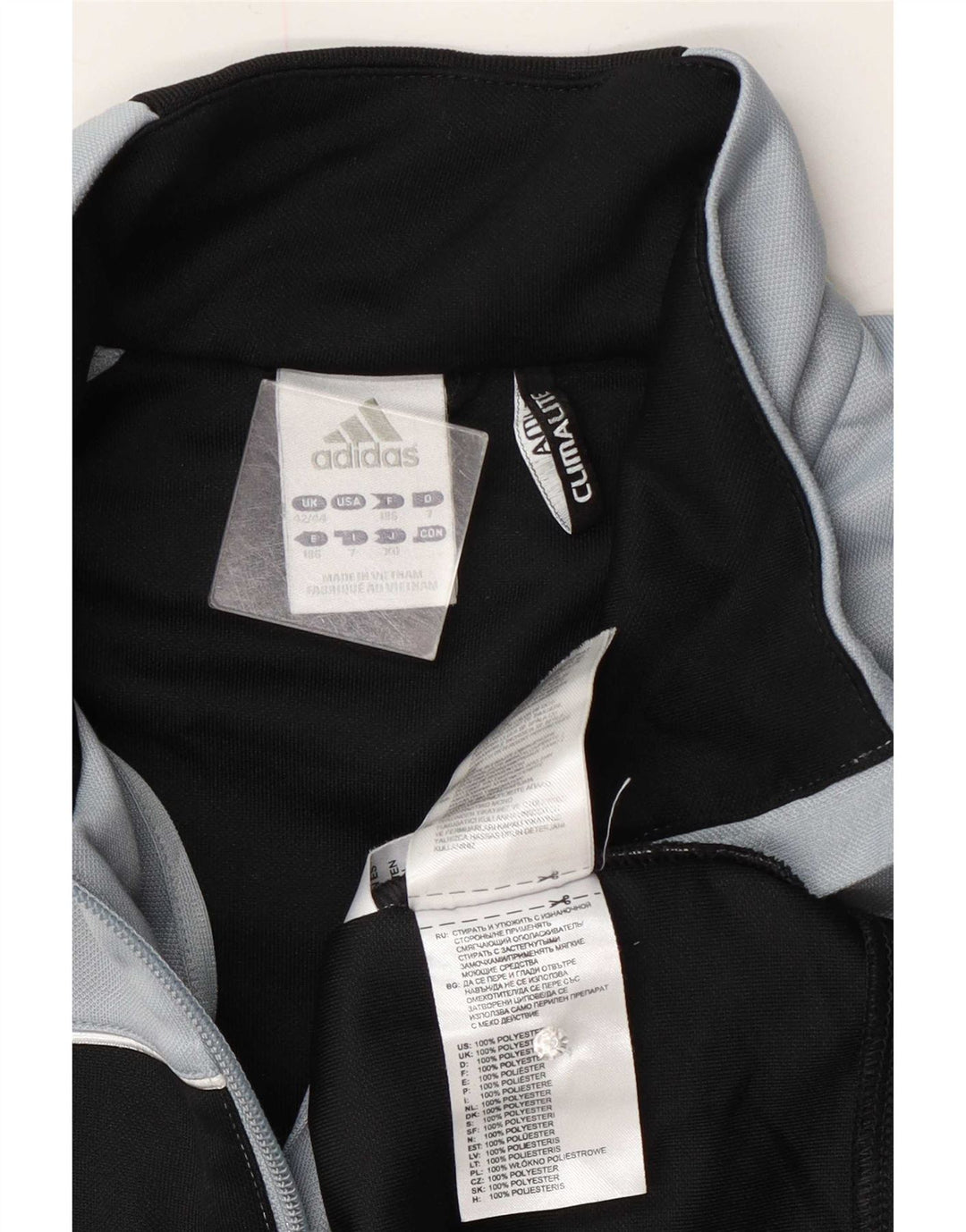 Adidas Uomo Climalite Pullover Tuta Top UK 42/44 Large Nero