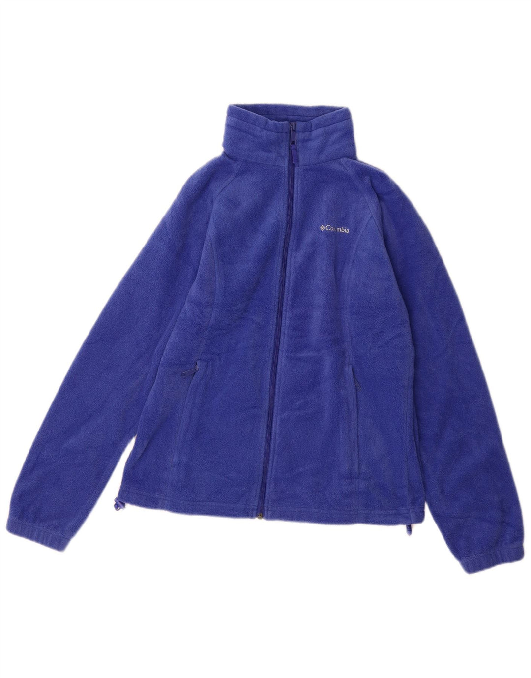 COLUMBIA Womens Fleece Jacket UK 14 Medium Blue Polyester