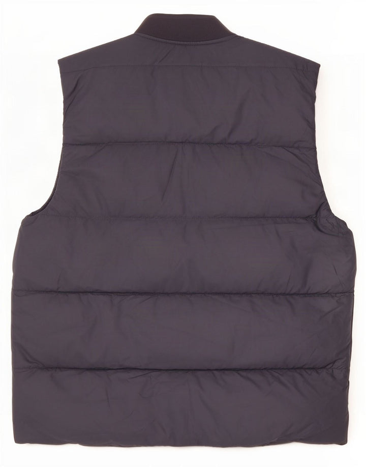 Gilet imbottito da uomo Zara UK 40 grande in poliestere blu navy