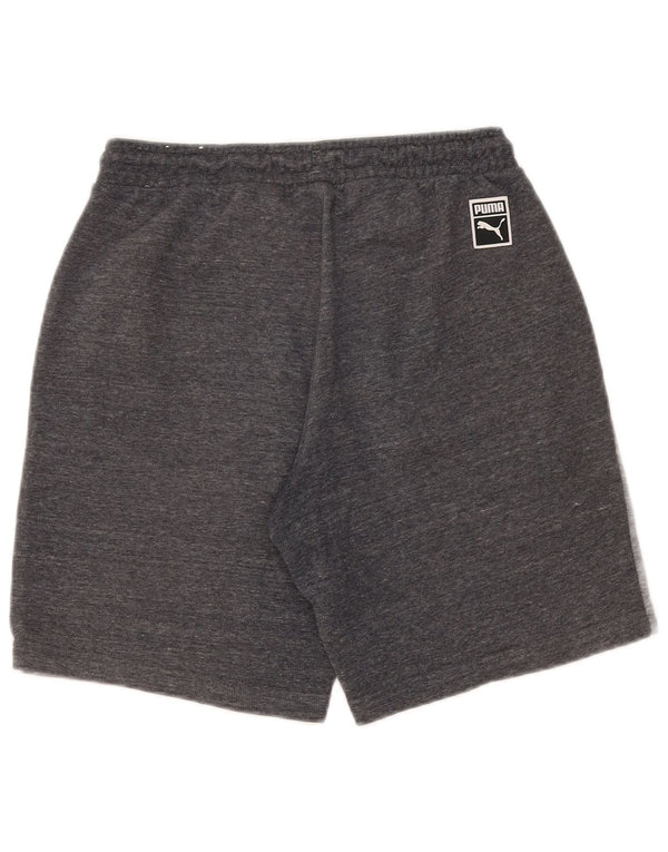 Pantaloncini sportivi da uomo Puma Small in cotone color block grigio