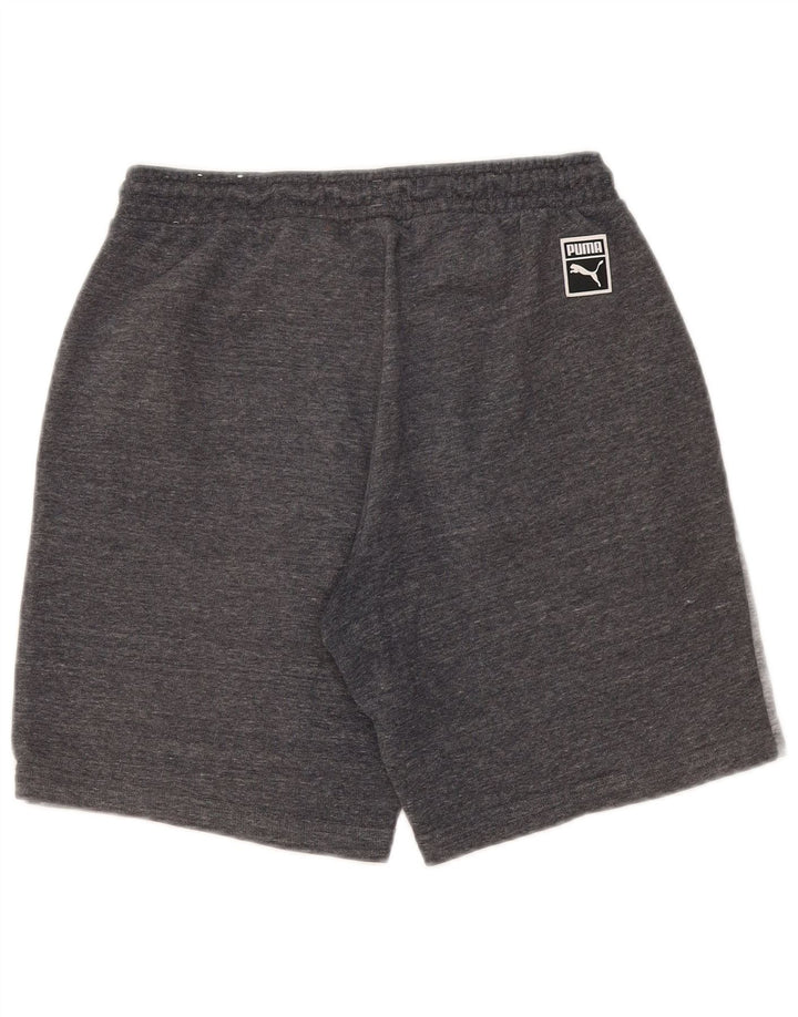 Pantaloncini sportivi da uomo Puma Small in cotone color block grigio