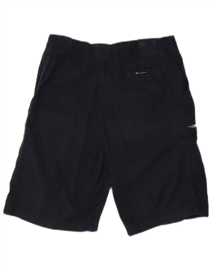 CHAMPION Mens Graphic Cargo Shorts Medium W30 Navy Blue Cotton