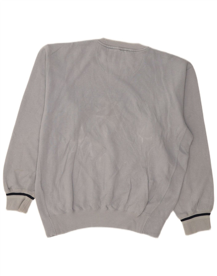 Felpa grafica da uomo Champion, maglione grande, cotone blu, classico
