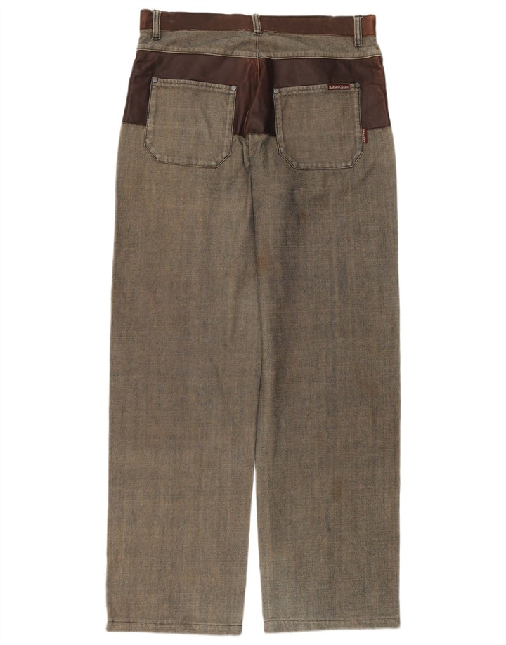 Jeans dritti da uomo Marlboro Classics W32 L34 cotone color block grigio
