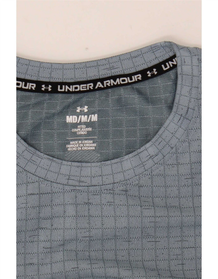 T-shirt grafica da uomo Under Armour Top grigio medio a quadri