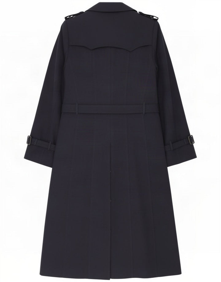 Impermeabile doppiopetto vintage da donna IT 46 Large Blu navy