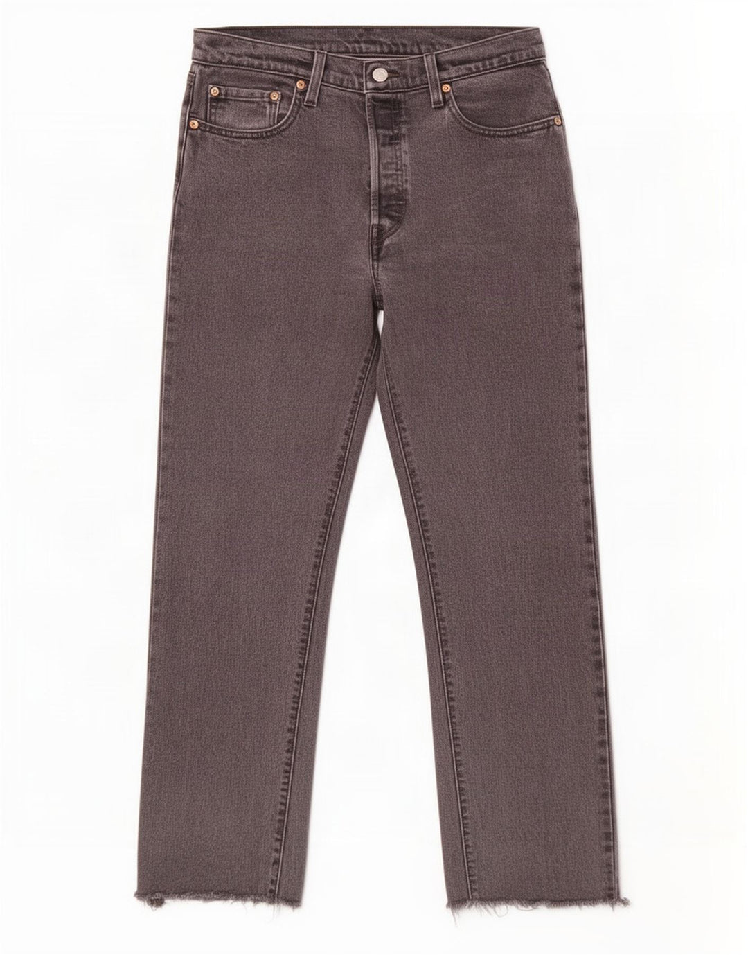 Jeans dritti Levi's 501 da donna W29 L28 in cotone grigio