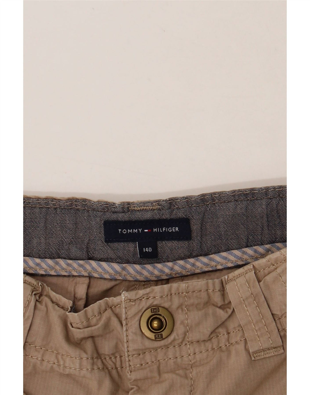 TOMMY HILFIGER Boys Cargo Shorts 9-10 Years W24  Beige Cotton Vintage Tommy Hilfiger and Second-Hand Tommy Hilfiger from Messina Hembry 
