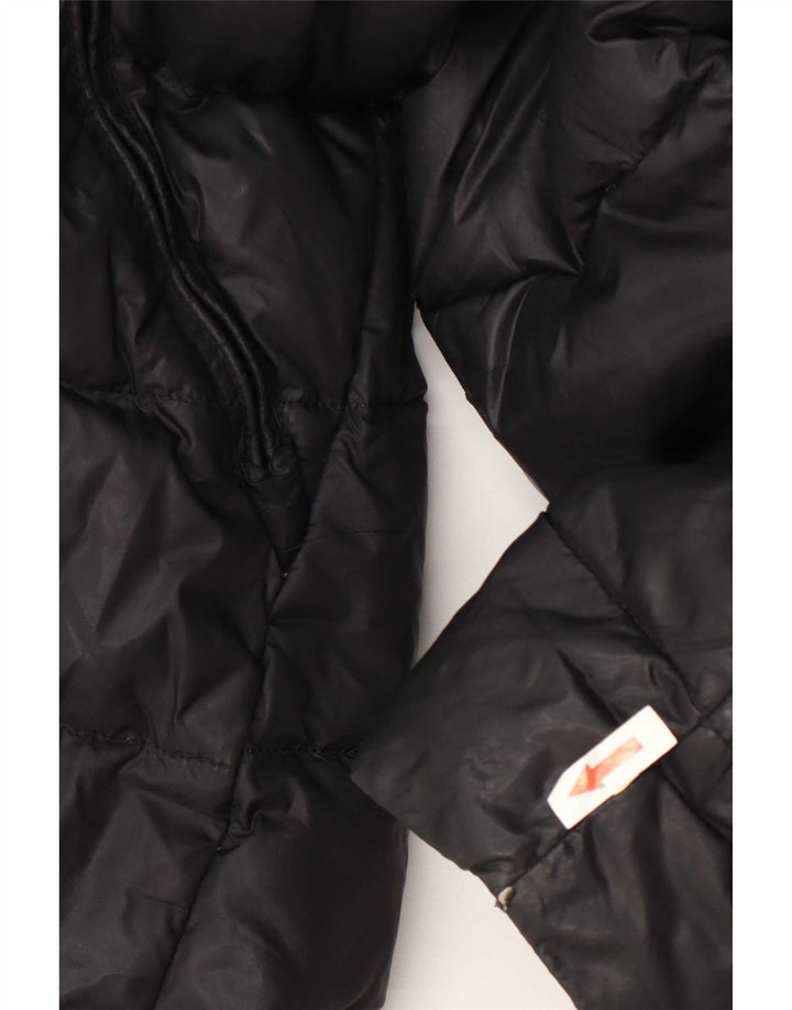 Giacca imbottita con cappuccio da donna Blauer UK 18 XL nera in poliammide