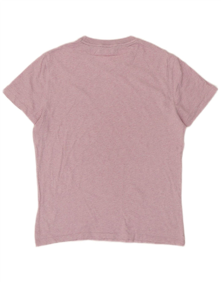 T-shirt da uomo SUPERDRY Top grande in cotone chiazzato rosa
