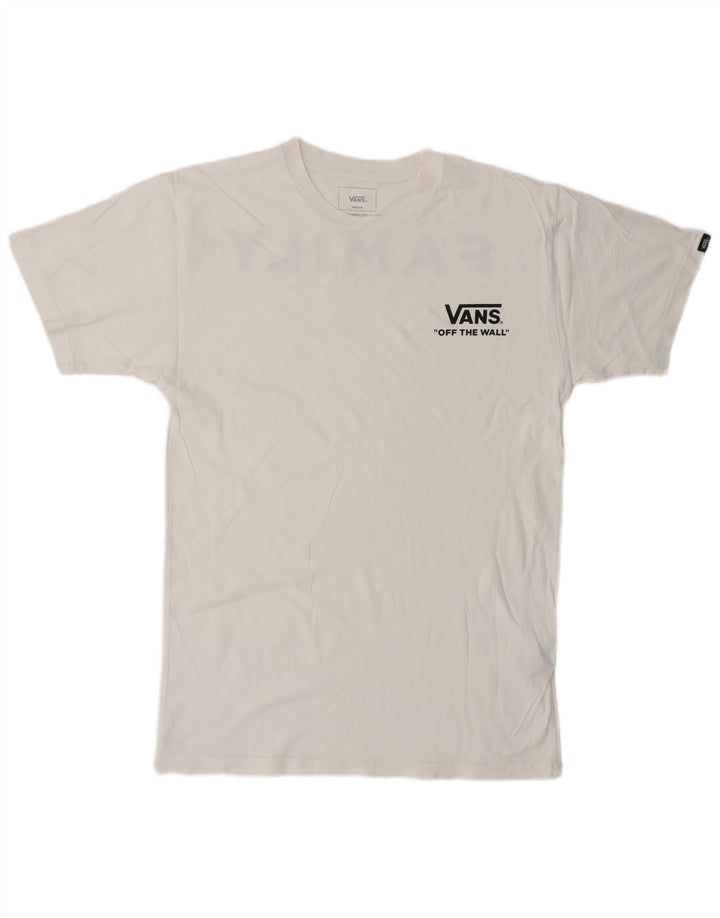 T-shirt grafica da uomo con vestibilità classica VANS, cotone bianco medio
