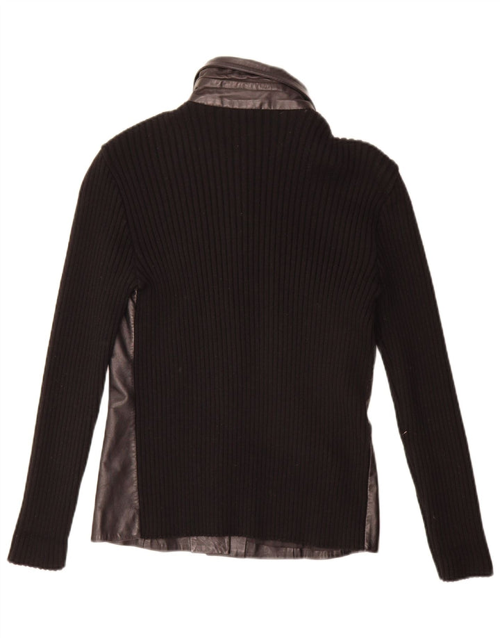 Giacca in Pelle Donna Lancetti IT 42 Media Pelle Nera