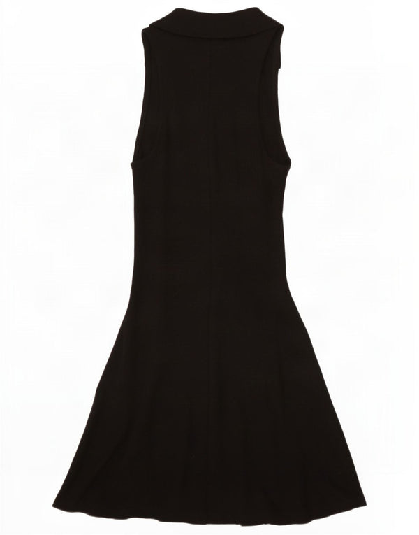 Abito polo senza maniche da donna Zara UK 8 piccolo nero