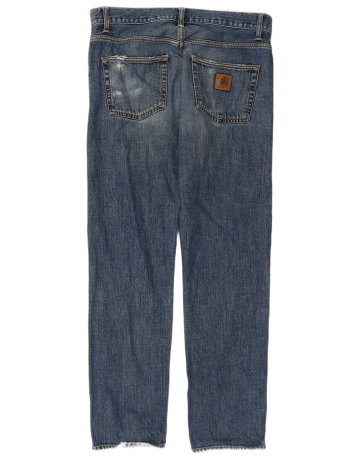 Jeans dritti da uomo CARHARTT W34 L32 cotone blu