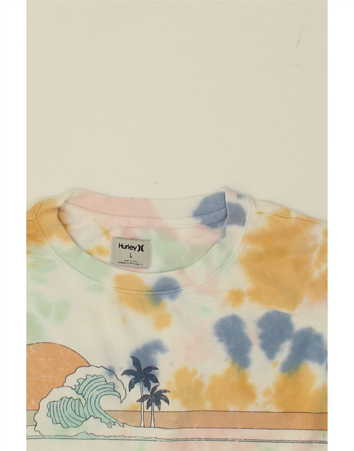 HURLEY Womens Oversized Sweatshirt Jumper UK 16 Large Multicoloured Vintage Hurley and Second-Hand Hurley from Messina Hembry 