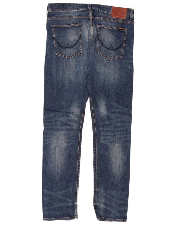 Jeans skinny da uomo con vestibilità standard SUPERDRY W34 L32 cotone blu