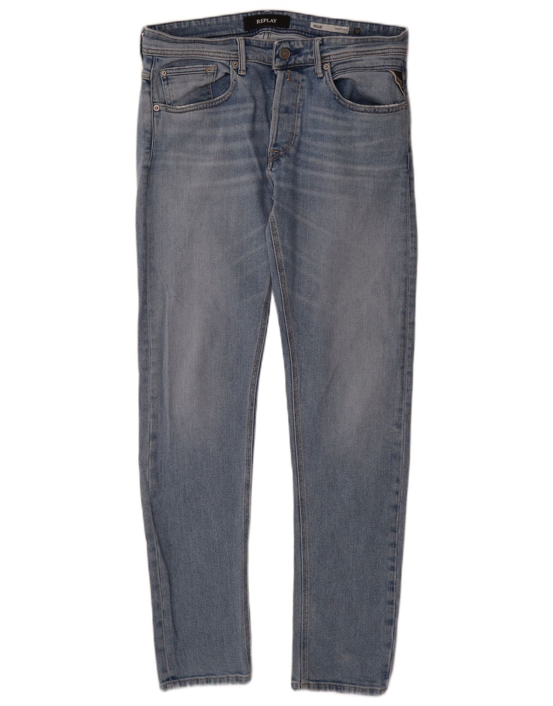REPLAY Jeans slim regolari Willbi da uomo W32 L32 cotone blu