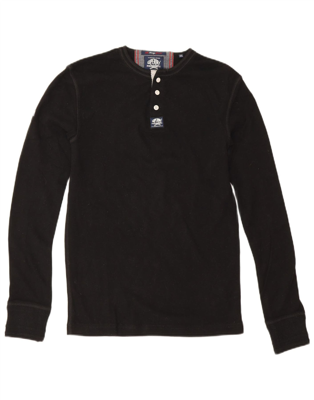 Top da uomo a manica lunga Superdry Small nero