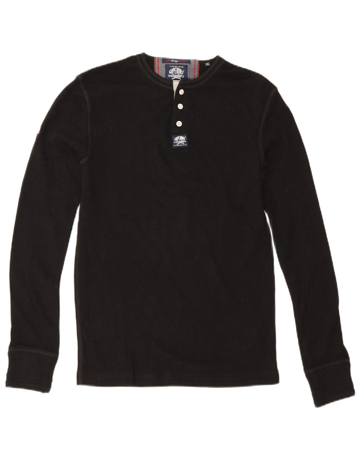 Top da uomo a manica lunga Superdry Small nero