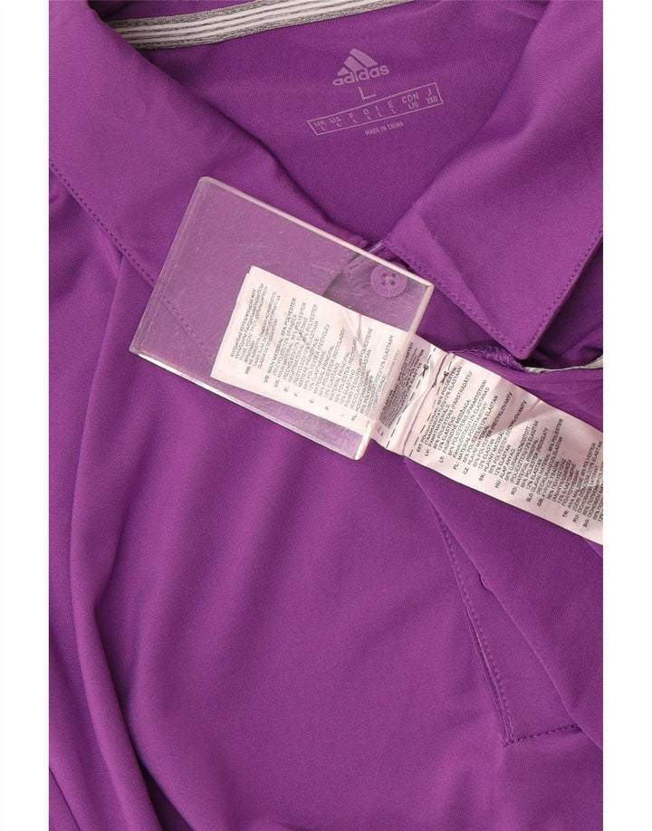 Polo Adidas da uomo grande viola in poliestere