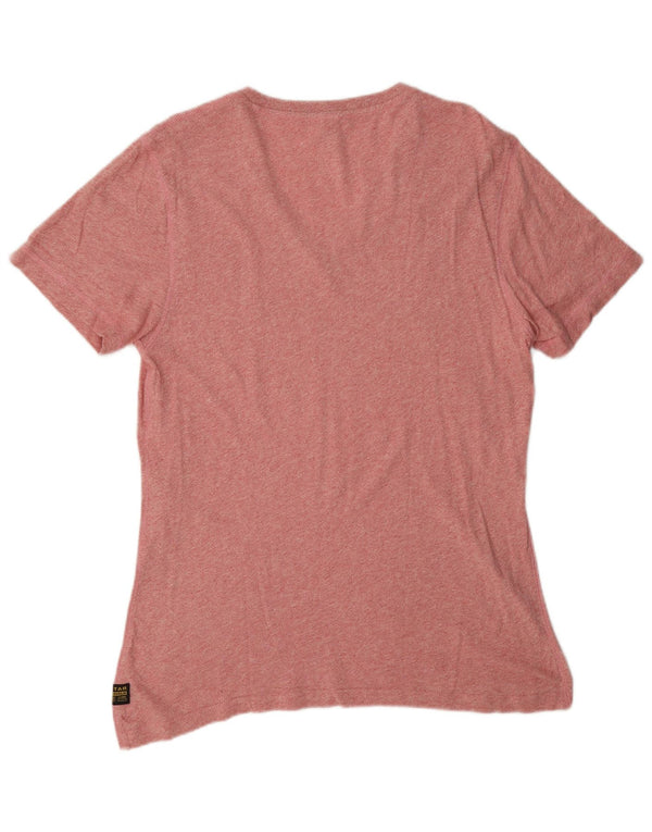 T-shirt grafica da uomo G-Star Top XL in cotone rosa