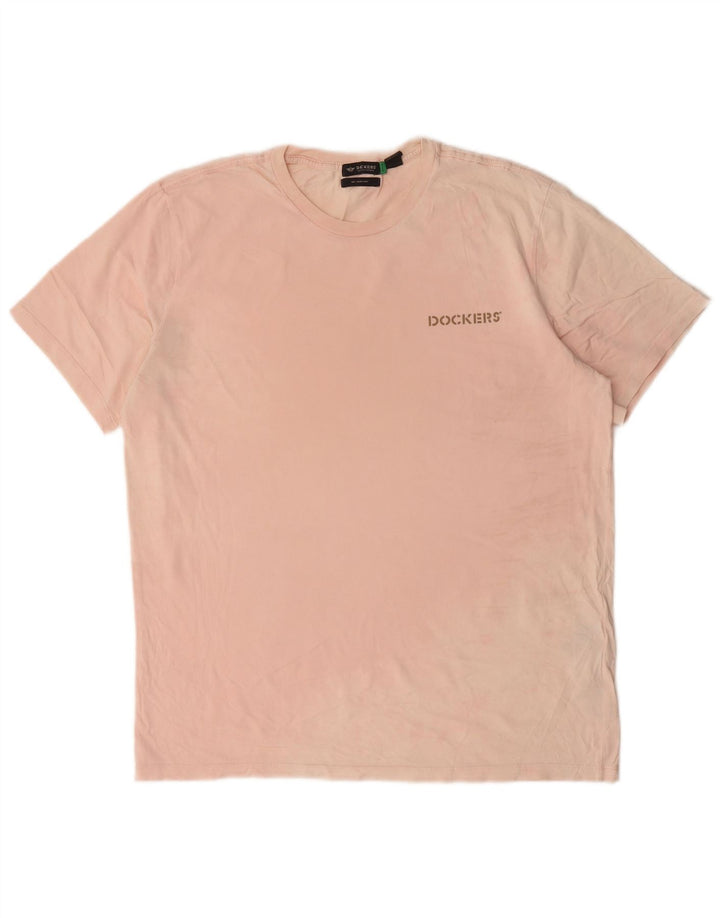 T-shirt slim da uomo Dockers Top grande in cotone rosa