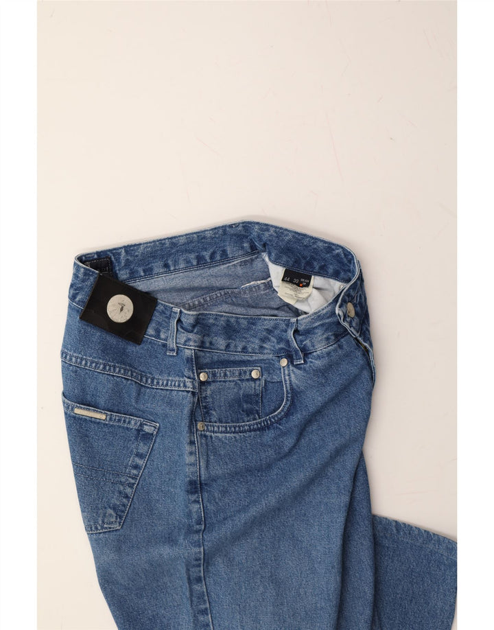 TRUSSARDI Womens Tapered Jeans W28 L28 Blue Cotton Vintage Trussardi and Second-Hand Trussardi from Messina Hembry 