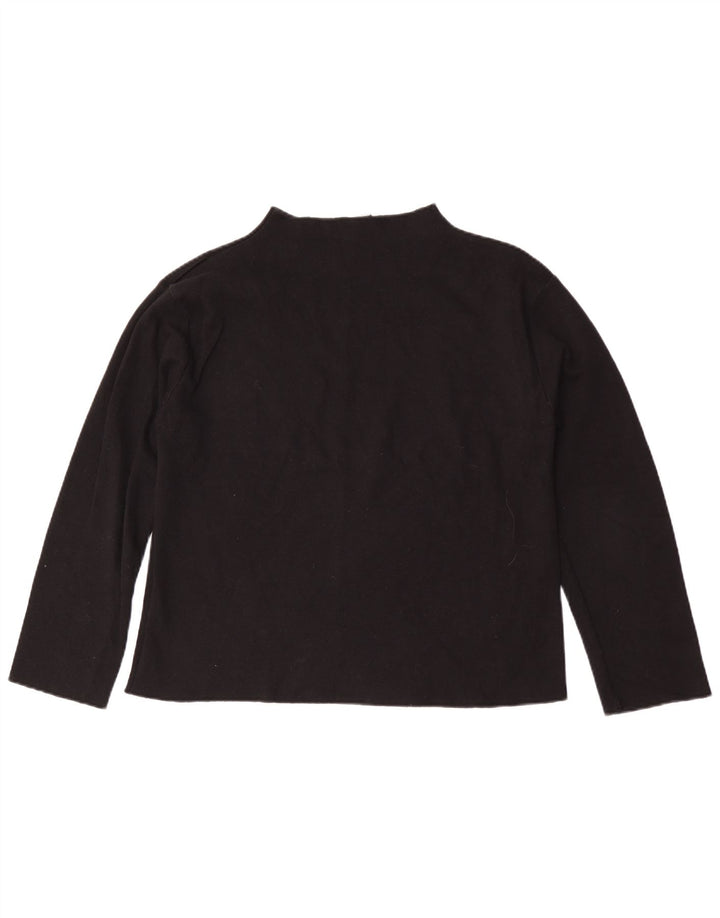 Top Zara da donna a maniche lunghe UK 14 cotone nero medio