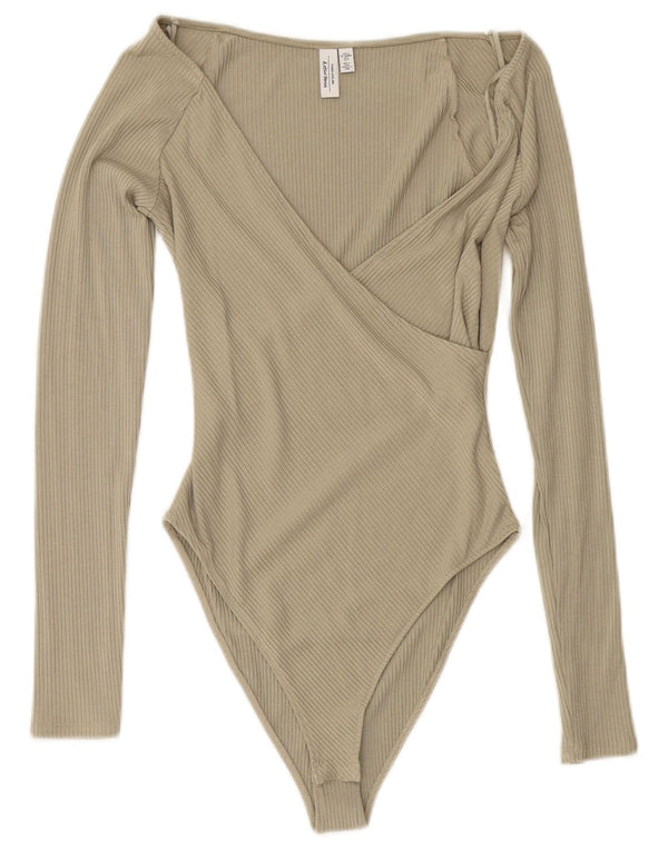 E ALTRE STORIE Body a maniche lunghe da donna UK 10 Piccolo modal verde