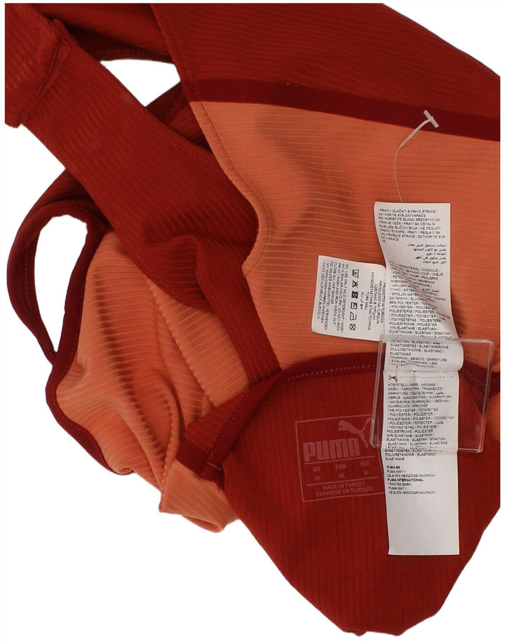 Costume da bagno donna Puma arancione medio color block in poliestere sportivo