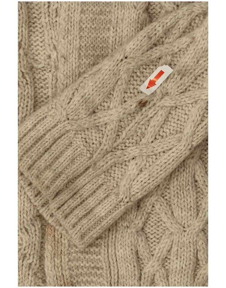 Maglione cardigan aperto oversize da donna Marks & Spencer UK 12 Beige medio
