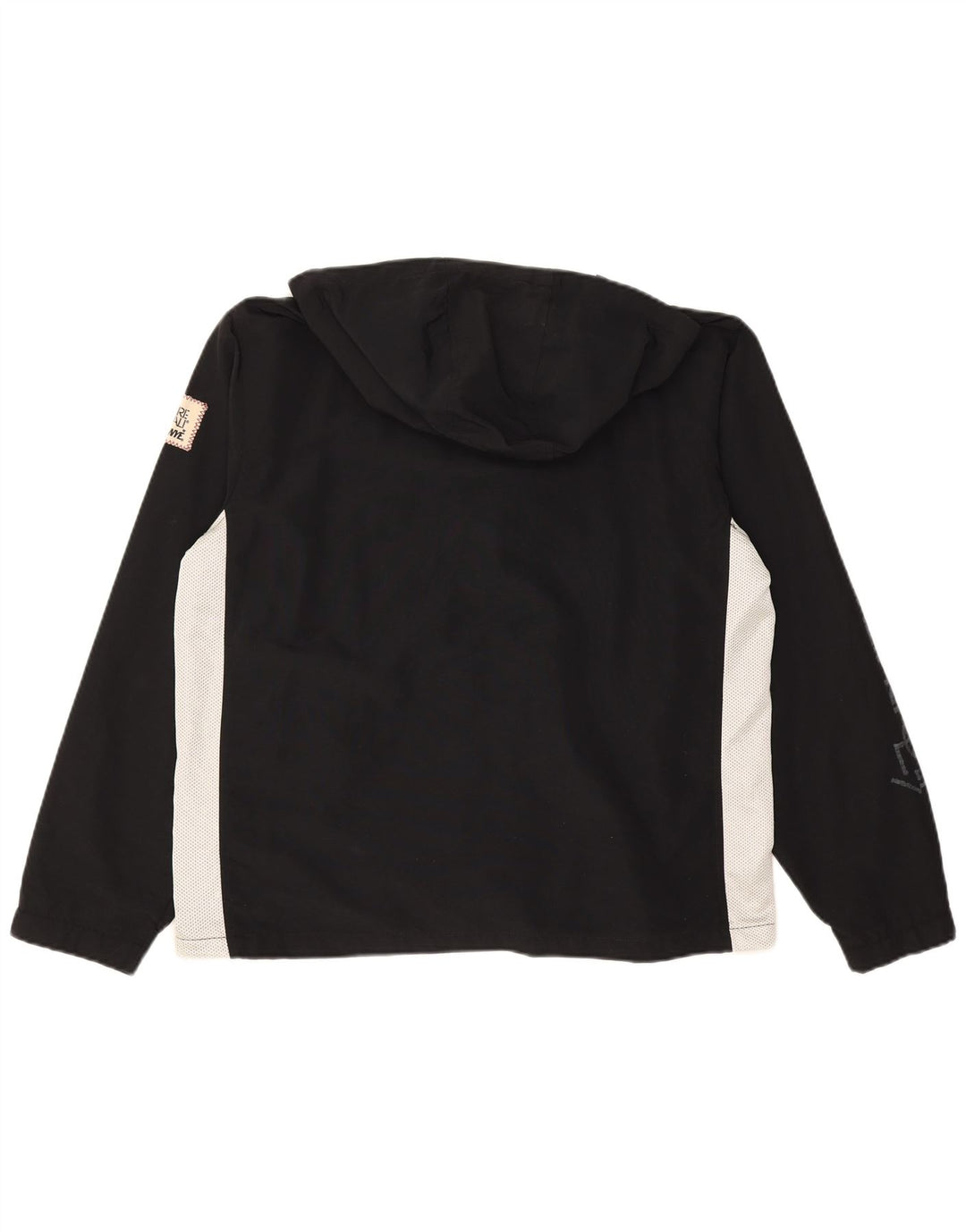 MURPHY & NYE Giacca antipioggia con cappuccio grafica da uomo UK 36 Small Black Colourblock