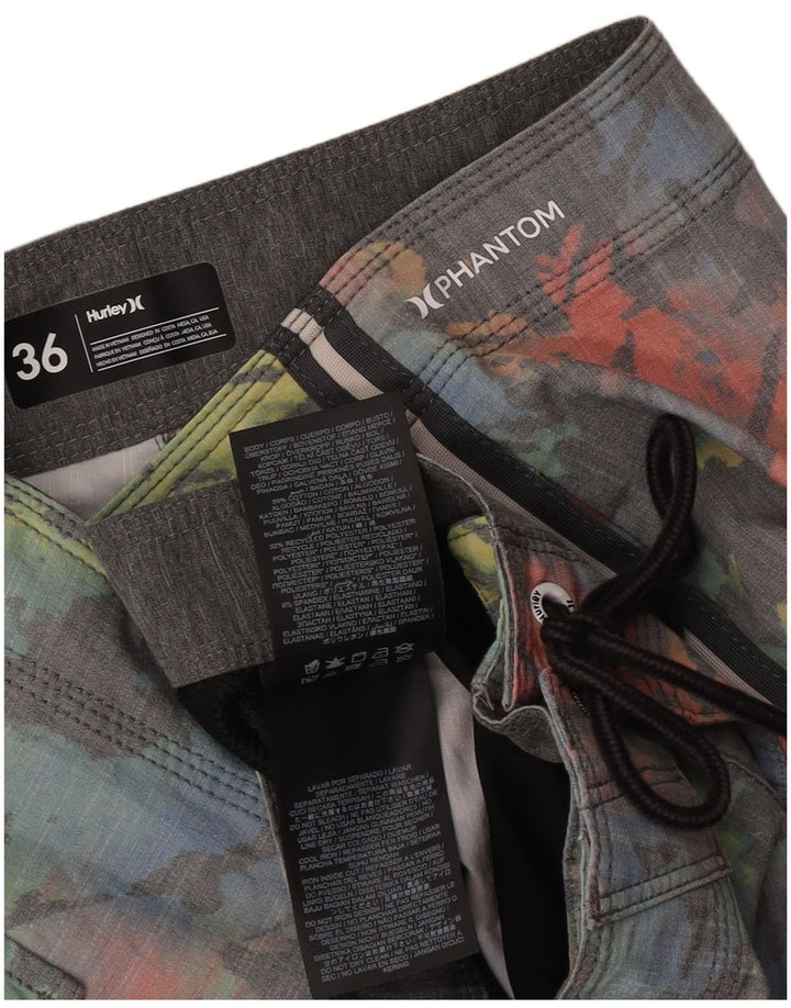Pantaloncini da bagno Hurley Phantom da uomo, grandi, in cotone tie-dye multicolore