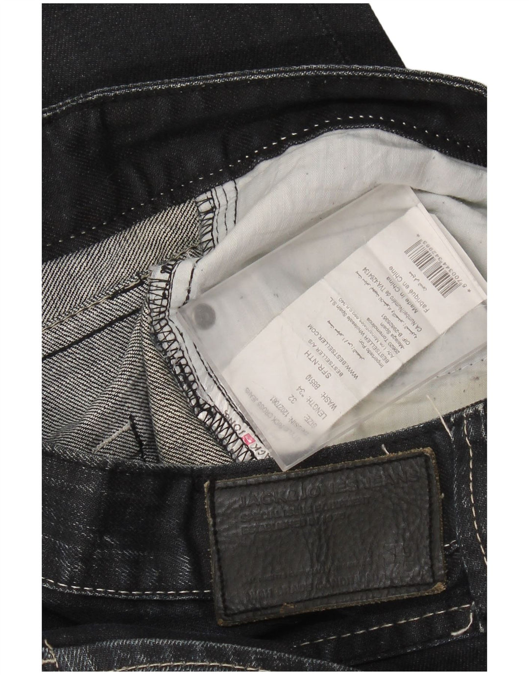 JACK & JONES Jeans dritti da uomo W32 L34 cotone blu navy