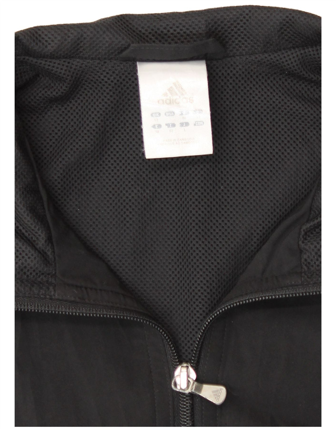 Giacca da tuta da donna Adidas UK 12 Medium Nero Poliestere