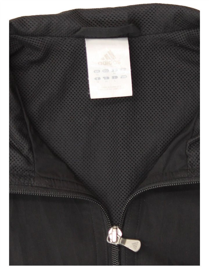 Giacca da tuta da donna Adidas UK 12 Medium Nero Poliestere