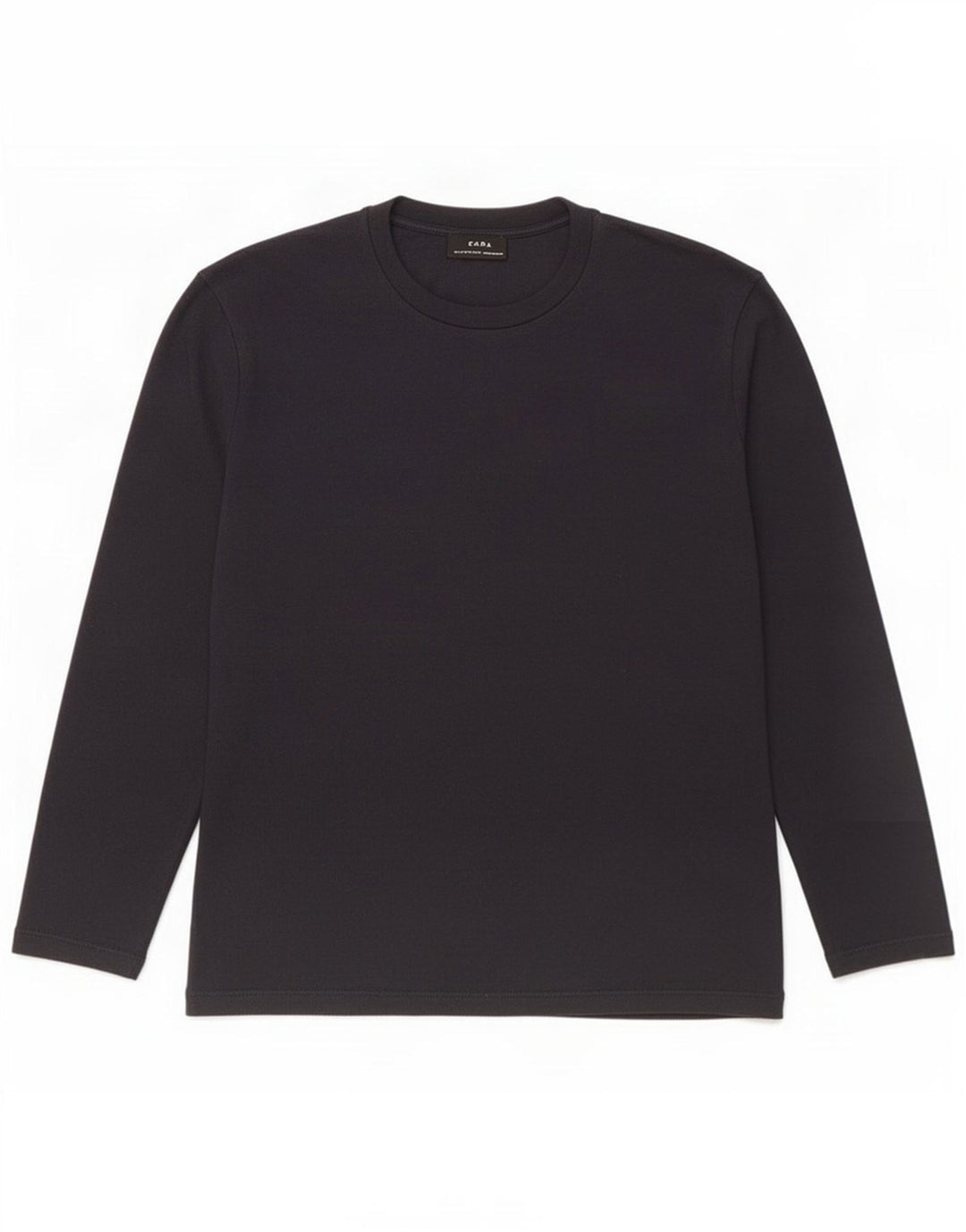 Top Zara da uomo a maniche lunghe in cotone blu navy medio
