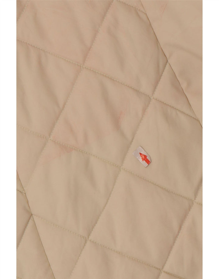 Soprabito trapuntato da donna Slam UK 16 grande color block bianco sporco