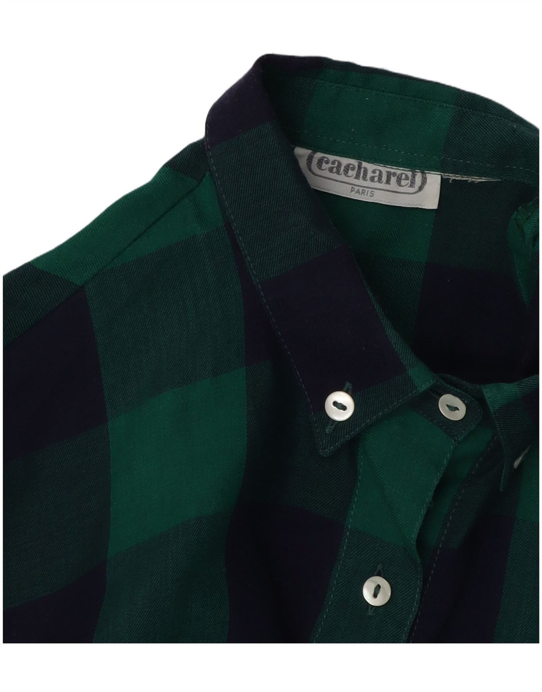 Camicia da donna CACHAREL UK 16 Large Green Gingham