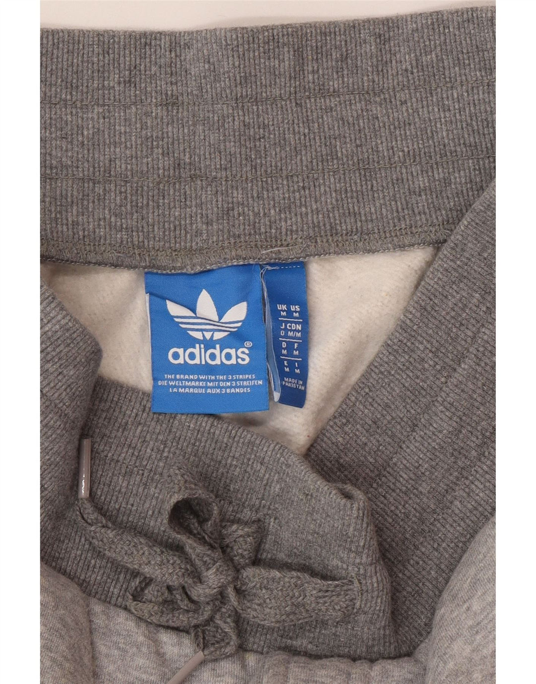 Pantaloni della tuta da donna Adidas UK 14 Cotone color block grigio medio