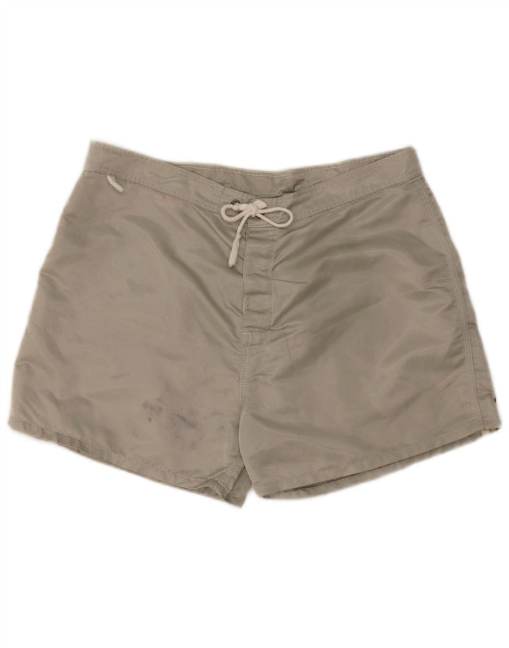 Pantaloncini da bagno da uomo SUNDEK grandi in nylon grigio