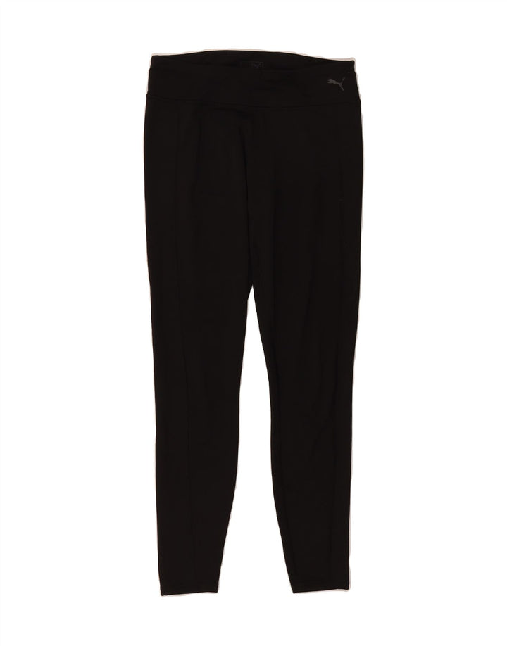 PUMA Womens Leggings UK 14  Large Black Vintage Puma and Second-Hand Puma from Messina Hembry 