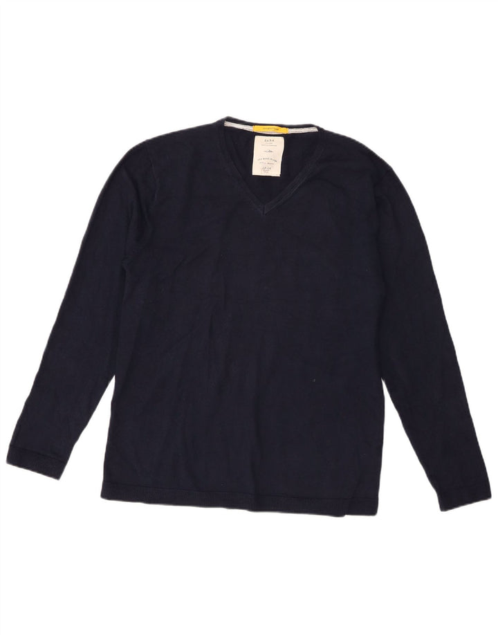 Maglione Zara da bambino con scollo a V 13-14 anni Blu navy