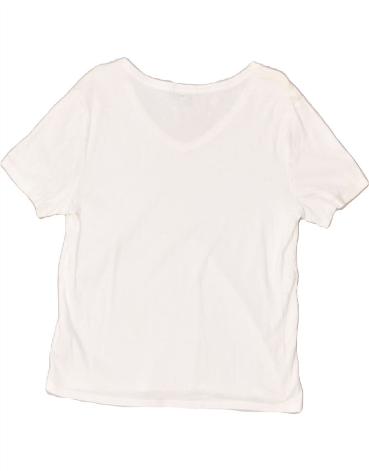 CHAPS Womens T-Shirt Top UK 18 XL White Cotton | Vintage Chaps | Thrift | Second-Hand Chaps | Used Clothing | Messina Hembry 