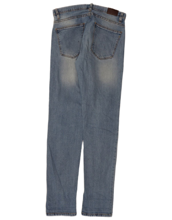 Jeans slim da uomo Zara EU 38 Small W30 L32 Blu