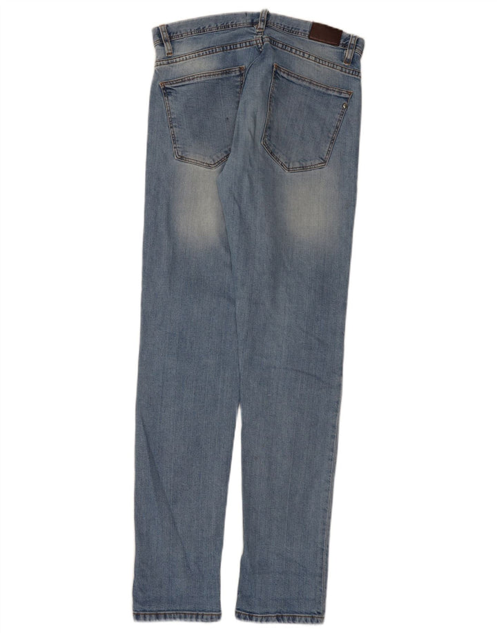 Jeans slim da uomo Zara EU 38 Small W30 L32 Blu