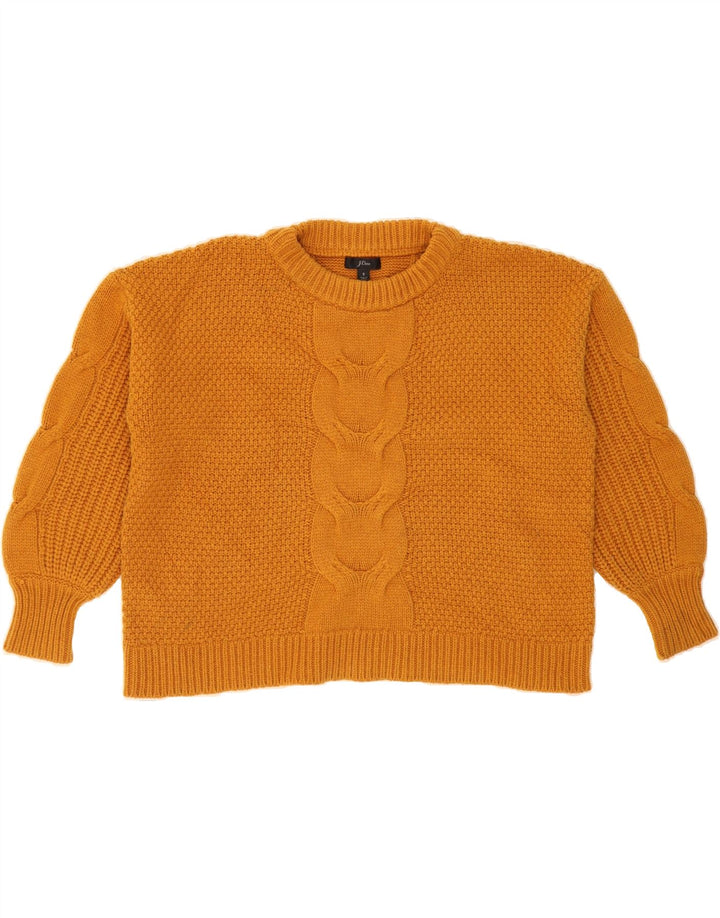 J. CREW Womens Oversized Crew Neck Jumper Sweater UK 10 Small Yellow Vintage J. Crew and Second-Hand J. Crew from Messina Hembry 