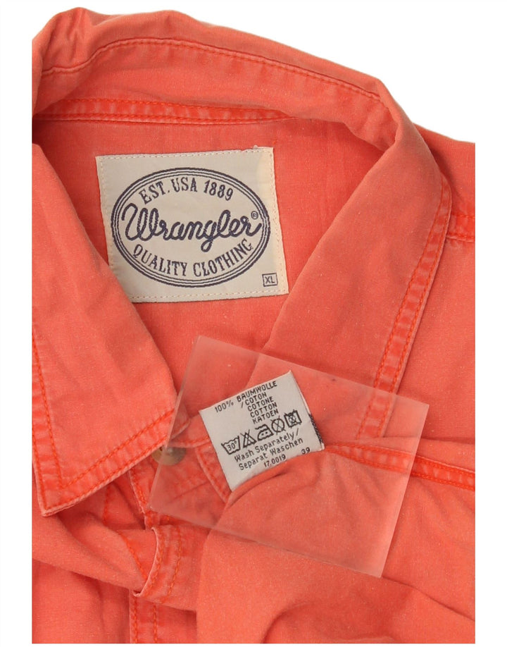 Camicia a maniche corte da uomo Wrangler XL in cotone arancione